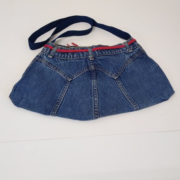 Shoulder Bag Handmade Denim Sheplers Jeans Boho Hippie Cardinals and Blue Jays - Picture 3 of 12